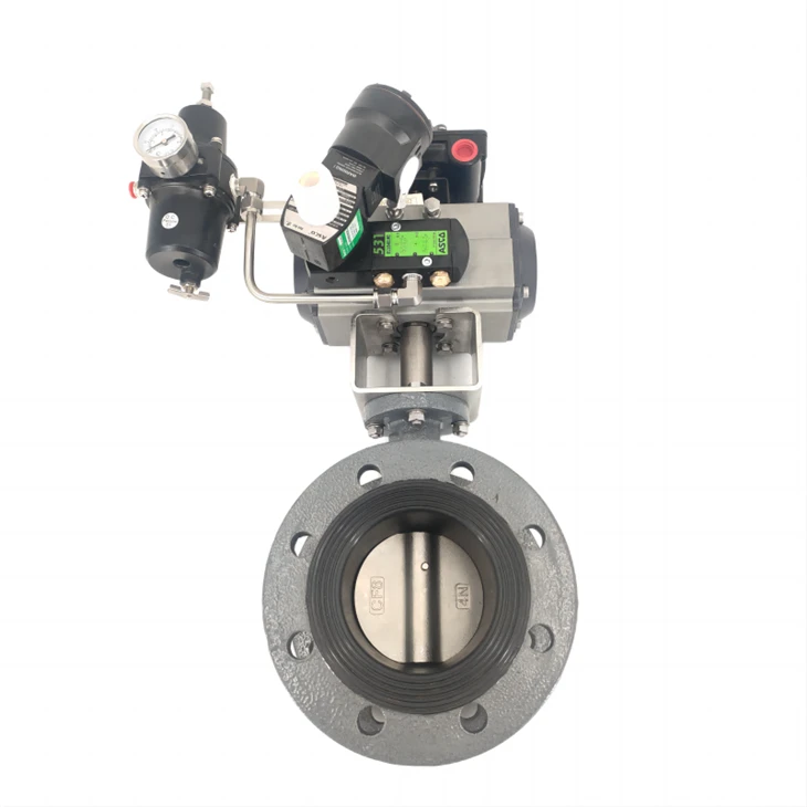 Pneumatic Cast Steel Flange Butterfly Valve
