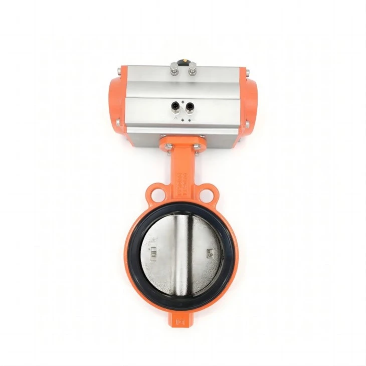 Pneumatic Wafer Type Soft Back Butterfly Valve